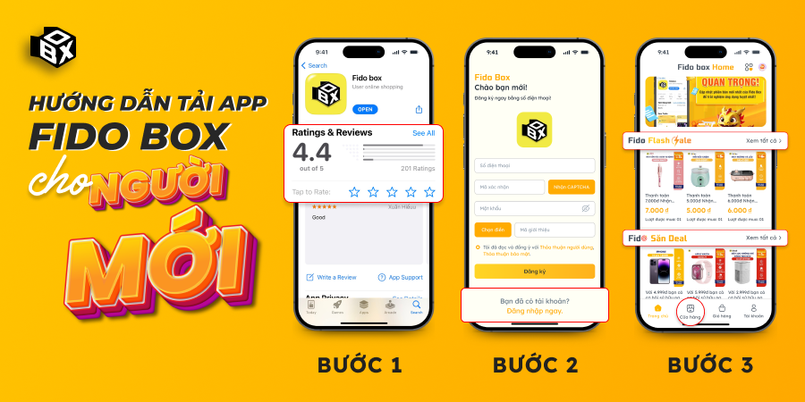 Hướng dẫn tải app Fido Box cho người mới