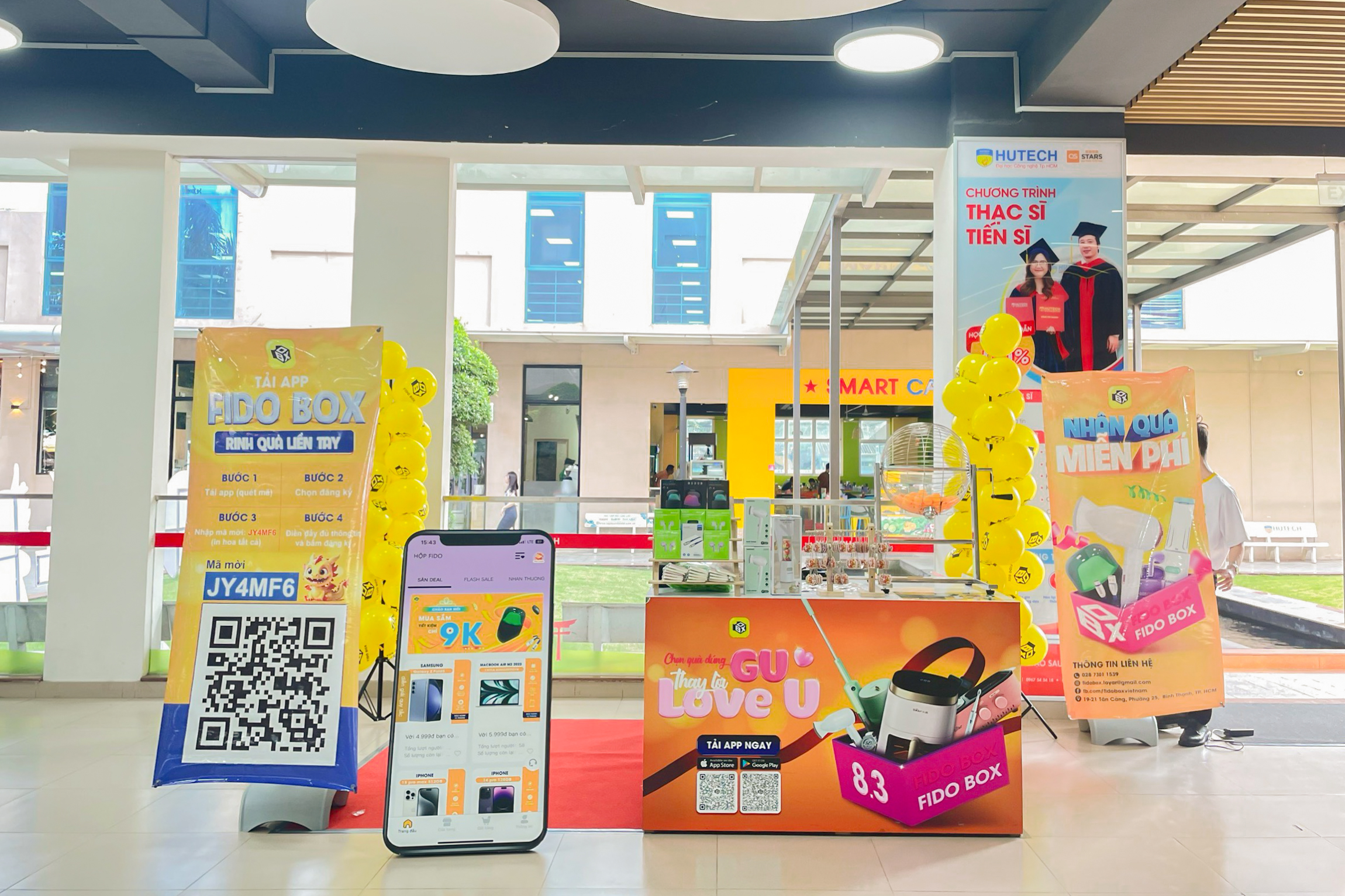 Cơ sở khu công nghệ cao - Quận 9 (cũ) Hutech cũng được Fido Box Tour ghé đến 