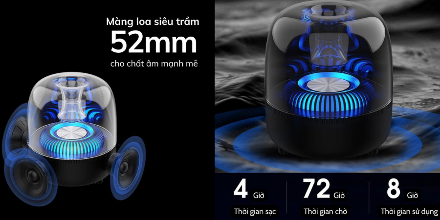 Loa Bluetooth LED thông minh Wortley WT-1
