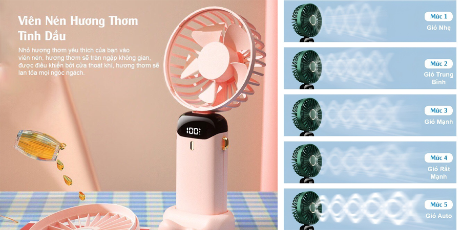 Quạt mini cầm tay du lịch là sản phẩm không thể thiếu cho những ai yêu thích khám phá