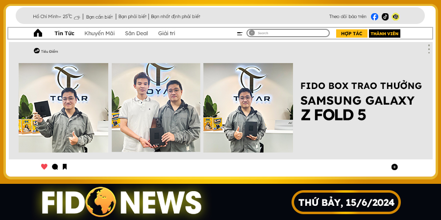 Fido Box trao thưởng Samsung Galaxy Zfold 5