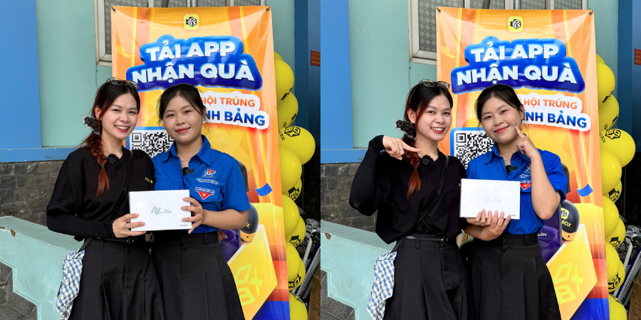 Fido Box đã trao tận tay máy tính bảng Nextlife cho một nữ sinh viên may mắn