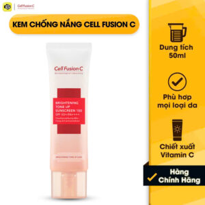 kem chống nắng cell fusion c màu hồng 50ml